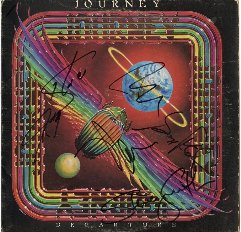 Journey Group Signed Departure Album LP Perry Smith Schon +2 PSA PSA/DNA