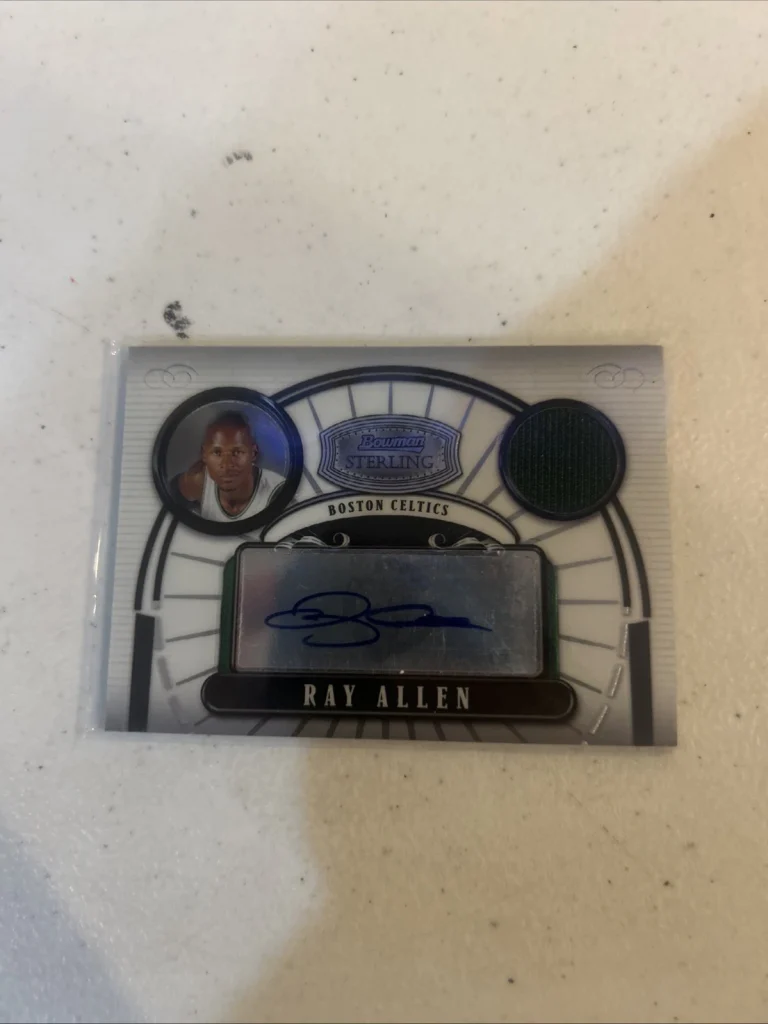 RAY ALLEN SIGNED AUTOGRAPH 2008 BOWMAN STERLING CARD /190 CELTICS BASKETBALL HOF