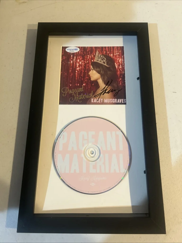 KACEY MUSGRAVES SIGNED AUTOGRAPH FRAMED CD DISPLAY ACOA PAGEANT MATERIAL COUNTRY