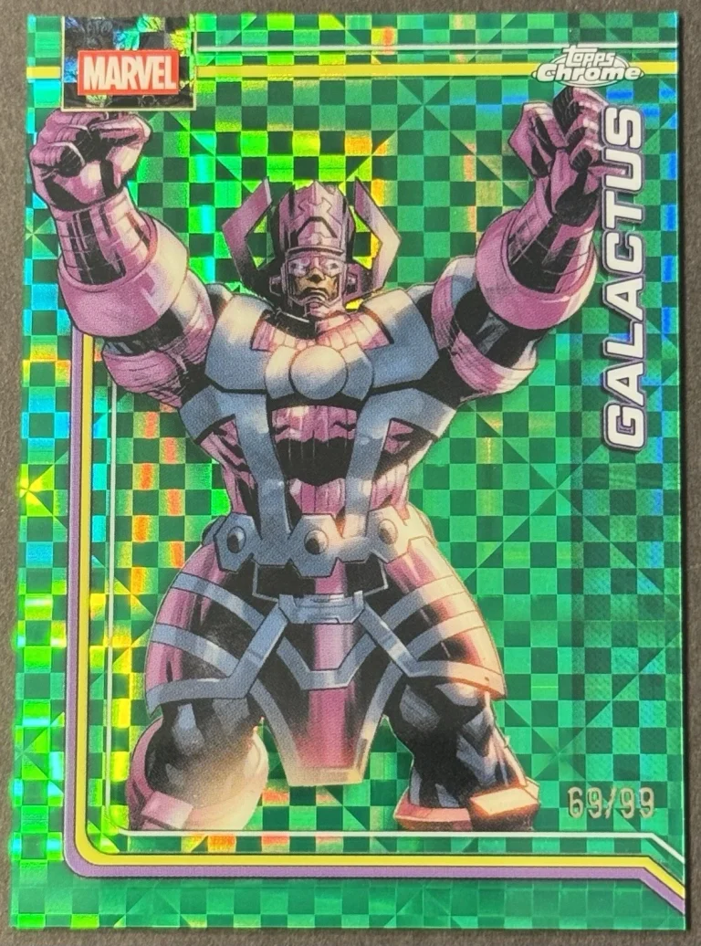2026 Topps Chrome Marvel Comics Galactus #038 Green X-Fractor /99