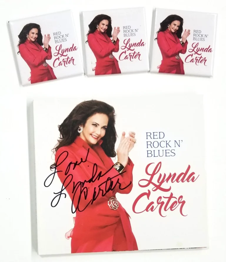 Lynda Carter SIGNED Red Rock N' Blues CD #2 COA Autograph + Magnets Wonder Woman