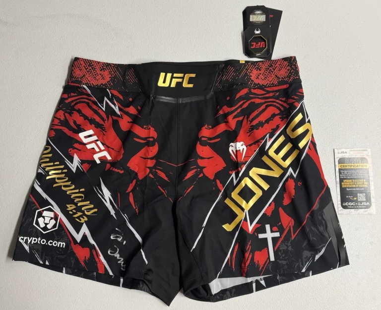 Jon Bones Jones Signed Autographed Authentic Venom UFC Fight Shorts JSA COA
