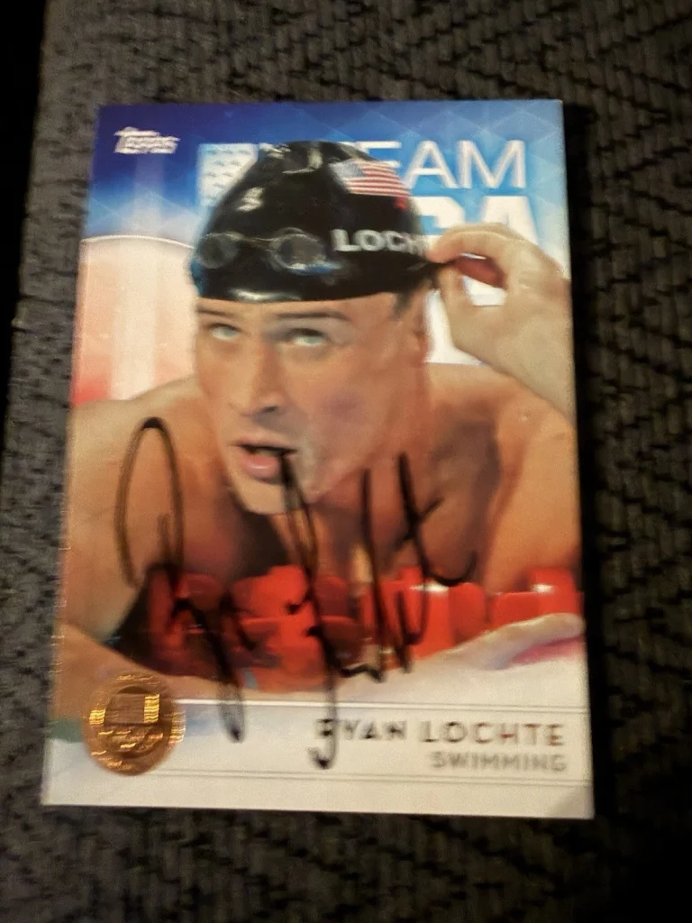 Ryan Lochte Signed Trading Card Autographed Olympic Gold Medalist