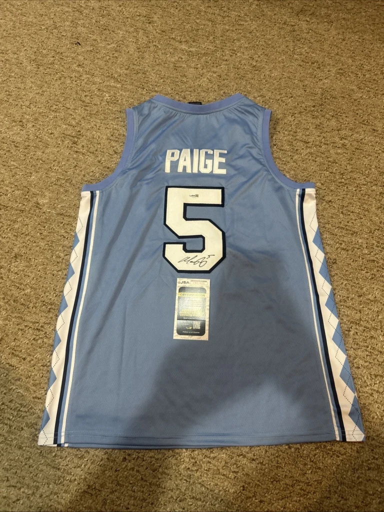 NORTH CAROLINA TAR HEELS- MARCUS PAIGE SIGNED AUTOGRAPH JERSEY JSA COA UNC