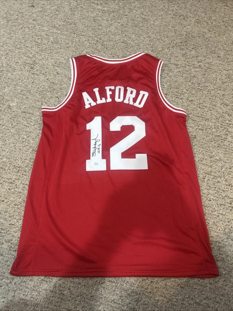 INDIANA HOOSIERS- STEVE ALFORD SIGNED AUTOGRAPH JERSEY PSA COA 1987 CHAMPS NCAA