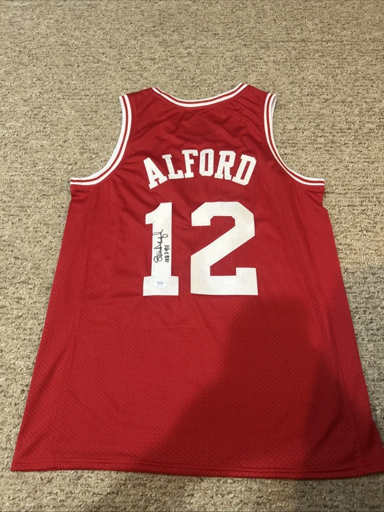 INDIANA HOOSIERS- STEVE ALFORD SIGNED AUTOGRAPH JERSEY PSA COA 1987 CHAMPS NCAA
