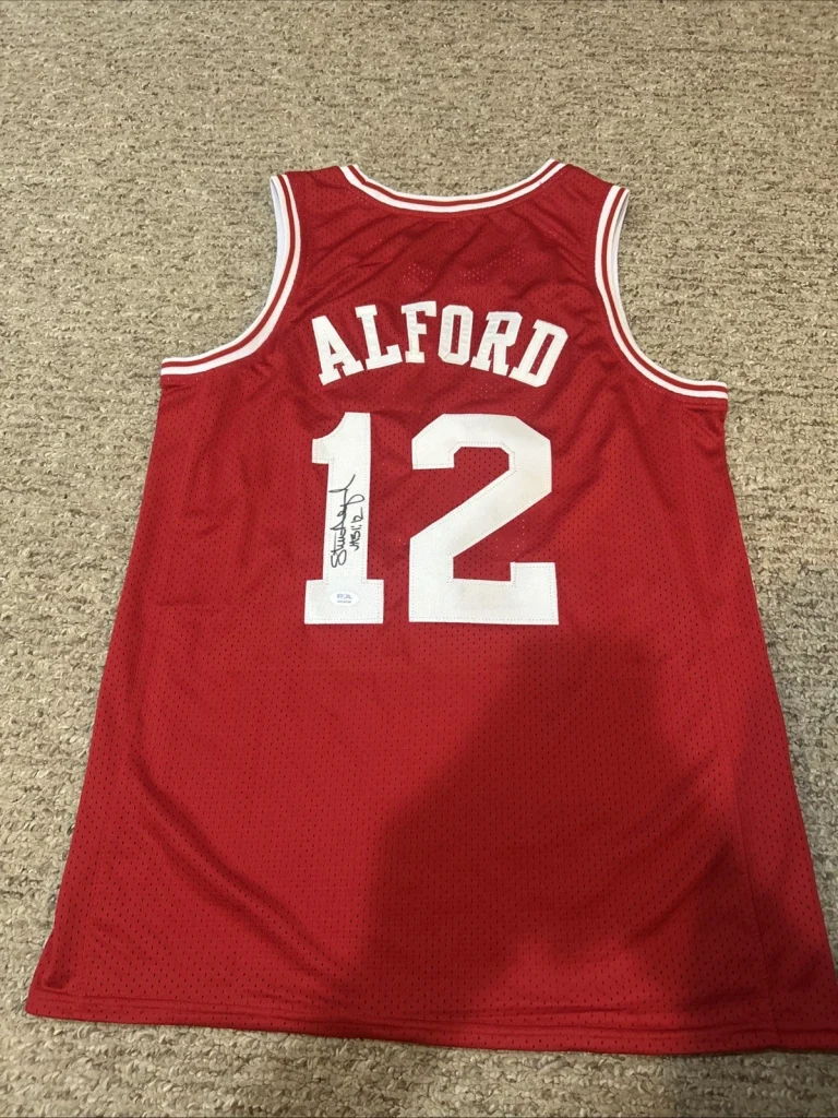 INDIANA HOOSIERS- STEVE ALFORD SIGNED AUTOGRAPH JERSEY PSA COA 1987 CHAMPS NCAA