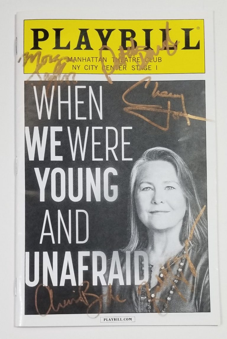 Cast SIGNED When We Were Young & Unafraid Broadway Playbill COA Cherry Jones +