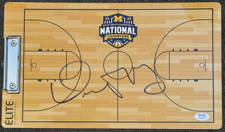 Dusty May Signed Autographed Michigan Wolverines Coaches Clipboard PSA/DNA COA
