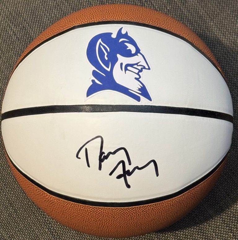 Danny Ferry Signed Autographed Duke Blue Devils Logo Basketball PSA/DNA COA