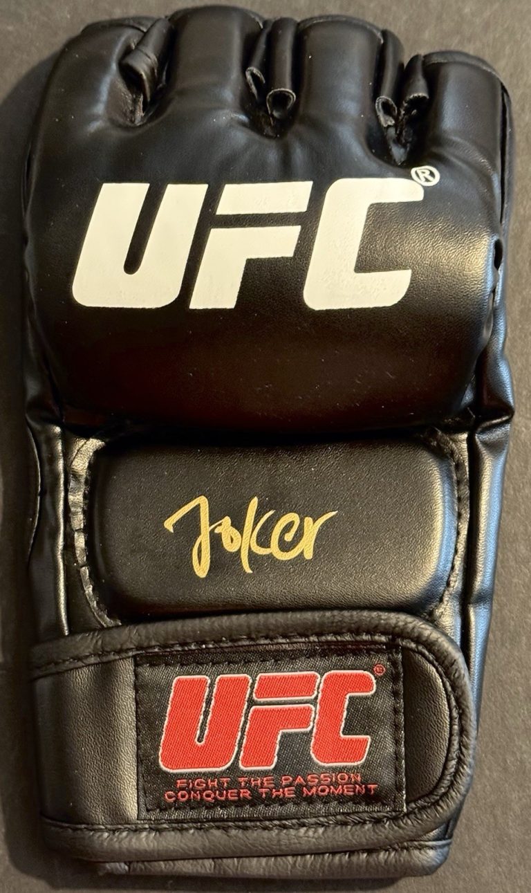 Wang Cong Signed Autographed UFC Fight Glove PSA/DNA COA