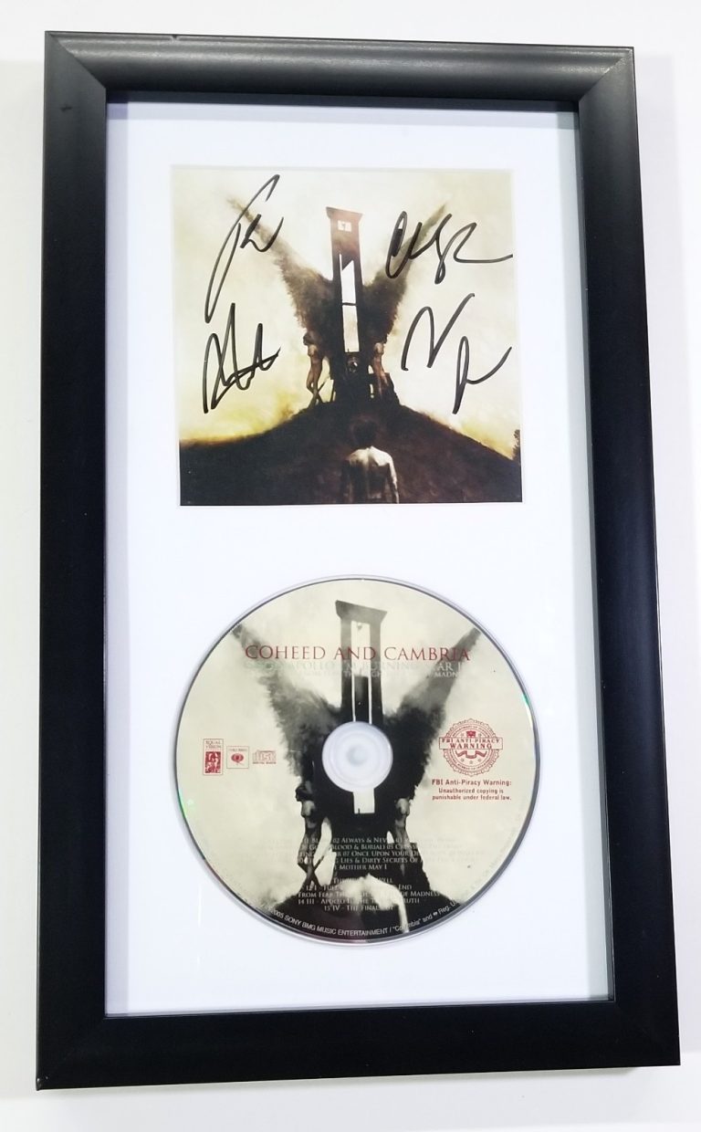 Coheed and Cambria SIGNED Good Apollo Burning Star Vol One CD Framed Display JSA