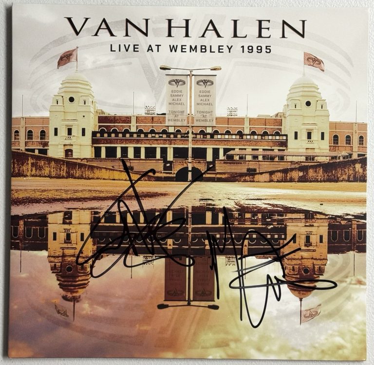 Sammy Hagar & Michael Anthony Signed Van Halen Live At Wembley 95 Vinyl PSA/DNA