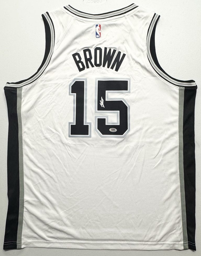 Maliq Brown Signed Autographed San Antonio Spurs Jersey PSA/DNA COA