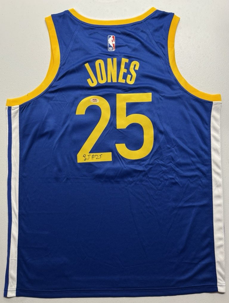 Lajae Jones Signed Autographed Golden State Warriors Jersey PSA/DNA COA
