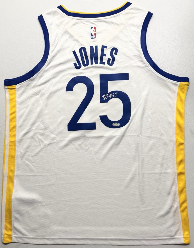 Lajae Jones Signed Autographed Golden State Warriors Jersey PSA/DNA COA