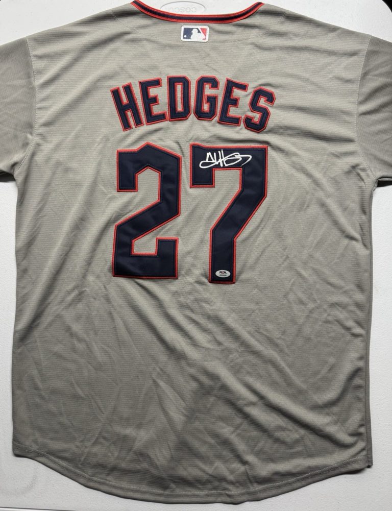 Austin Hedges Signed Autographed Cleveland Guardians Jersey PSA/DNA Coa