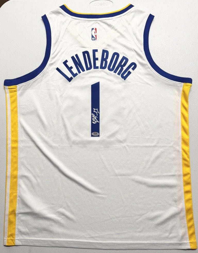 Yaxel Lendeborg Signed Autographed Golden State Warriors Jersey PSA/DNA COA
