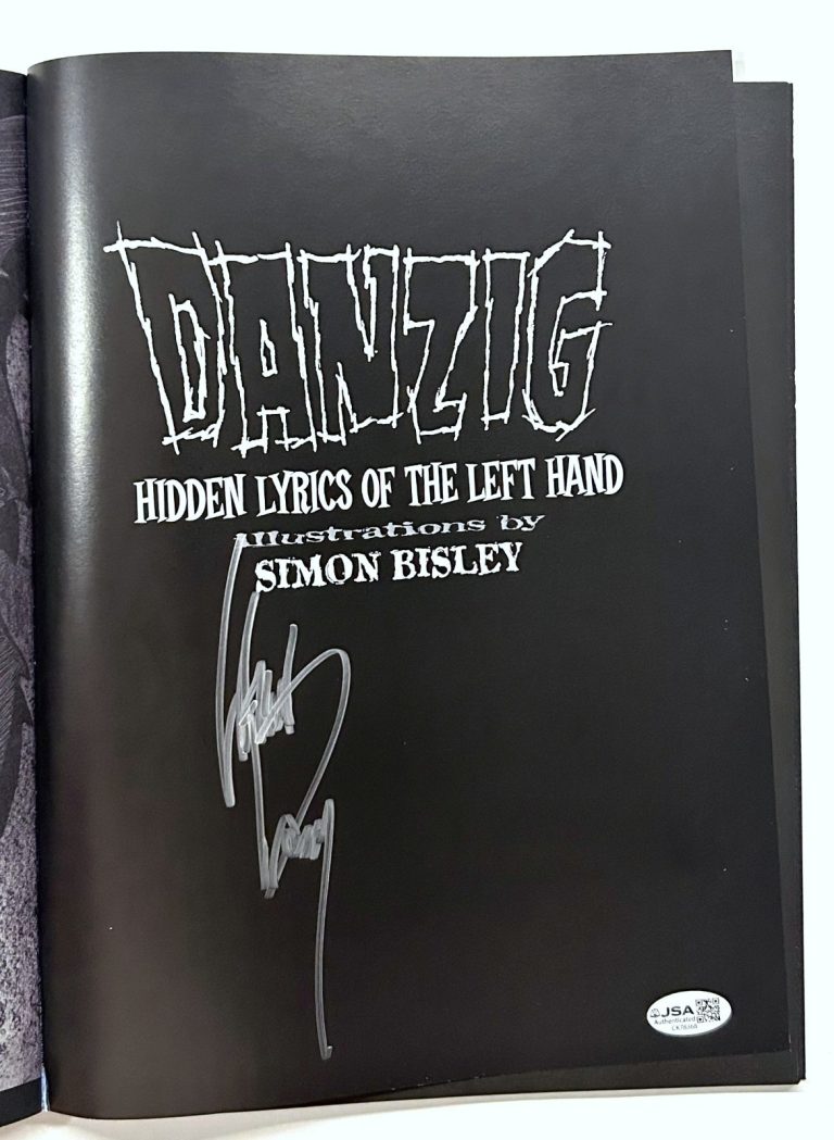 Glenn Danzig SIGNED Hidden Lyrics of The Left Hand Illustration Book COA Misfits