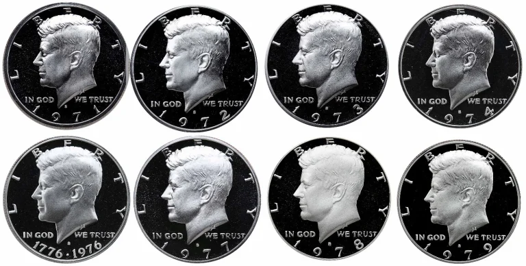 1971-1979 S Complete Set Kennedy Half Dollars Gem Proof Run 8 Coins US Mint