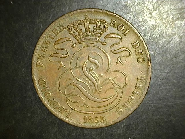 1853 Belgium 5 Cents VF