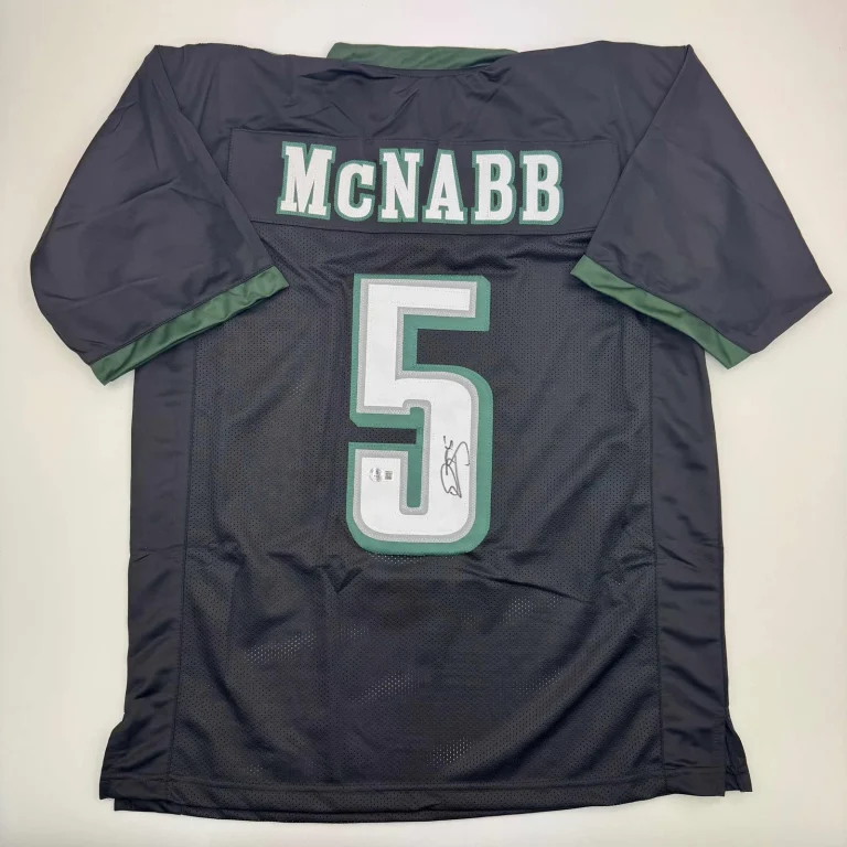 Autographed/Signed DONOVAN MCNABB Philadelphia Black Football Jersey JSA COA