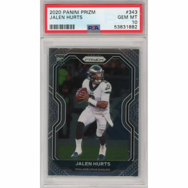 Graded 2020 Panini Prizm JALEN HURTS #343 Rookie RC Card PSA 10 Gem Mint