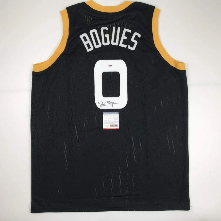 Autographed/Signed MUGGSY BOGUES Space Jam Monstars Black Jersey PSA/DNA COA