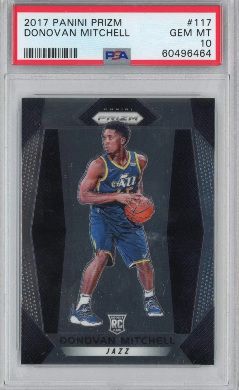 Graded 2017-18 Panini Prizm Donovan Mitchell #117 Rookie RC Card PSA 10 Mint
