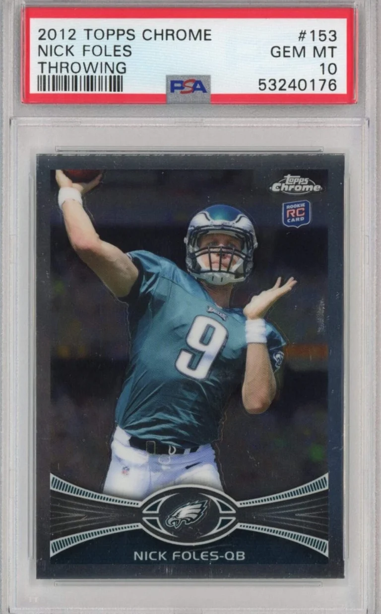 Graded 2012 Topps Chrome Nick Foles #153 Throwing Rookie RC Card PSA 10 Mint