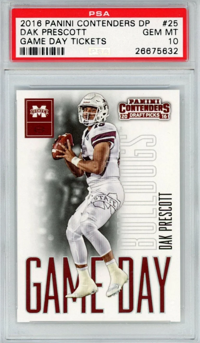 Graded 2016 Panini Contenders DP Dak Prescott #25 Game Day Rookie Card PSA 10