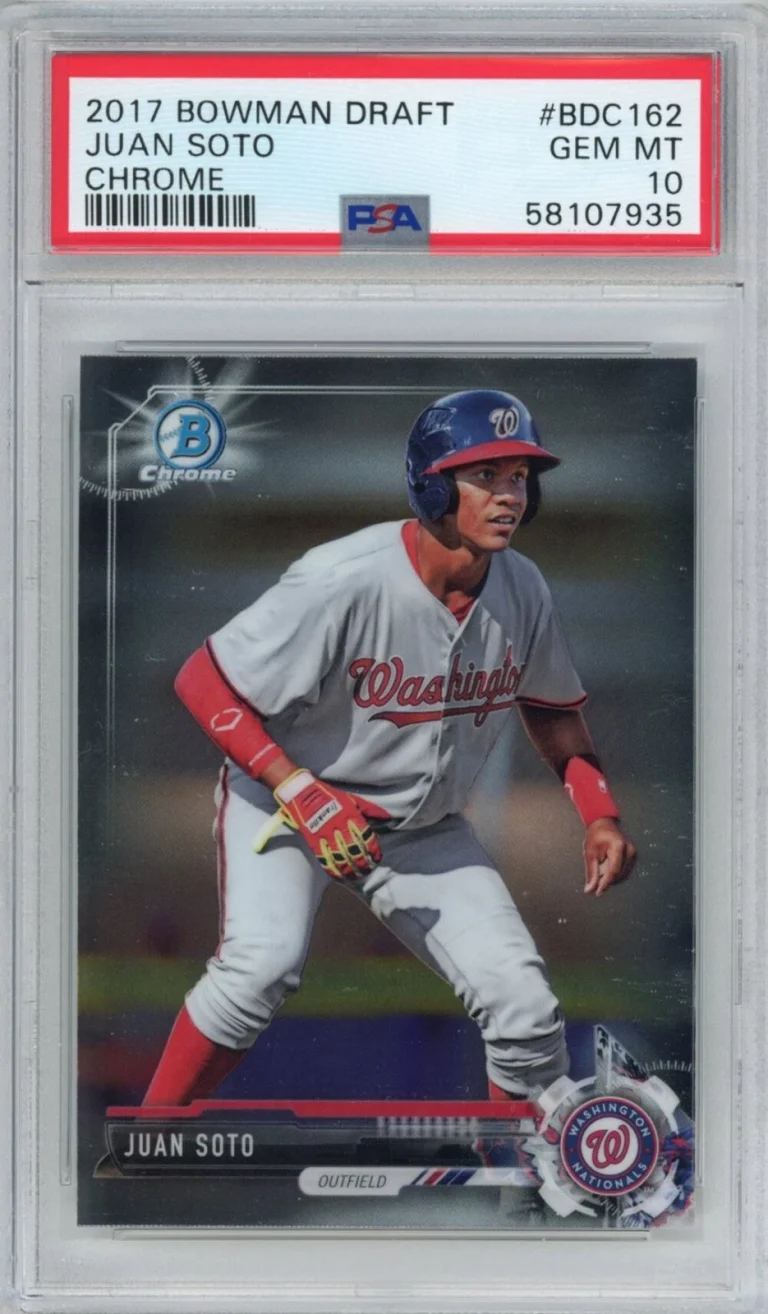 Graded 2017 Bowman Draft Chrome Juan Soto #BDC162 Rookie Card PSA 10 Mint