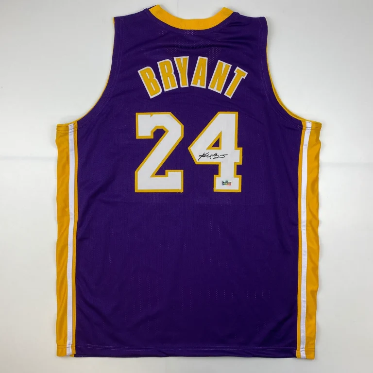 Facsimile Autographed Kobe Bryant #24 Los Angeles LA Purple Jersey Size Men's XL