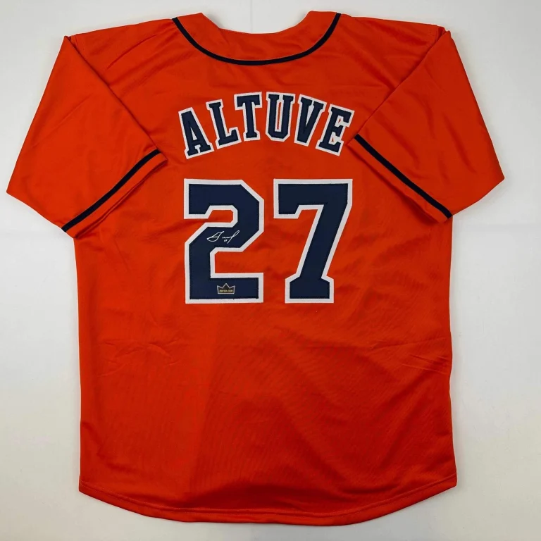 Facsimile Autographed Jose Altuve Houston Orange Reprint Auto Jersey Men's XL