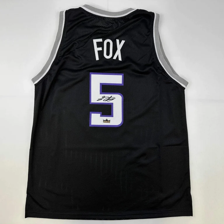 Facsimile Autographed De'Aaron Fox Sacramento Black Reprint Auto Jersey Men's XL