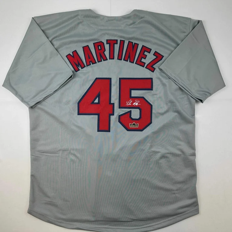 Facsimile Autographed Pedro Martinez Boston Grey Reprint Auto Jersey Men's XL