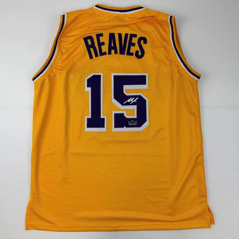 Facsimile Autographed Austin Reaves Los Angeles Yellow Reprint Jersey Men's XL