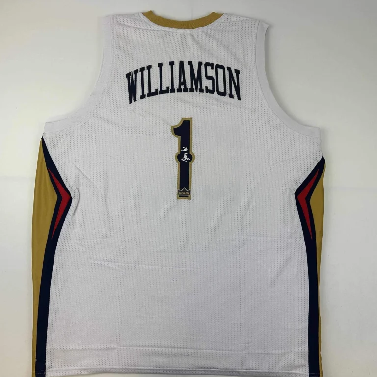 Facsimile Autographed Zion Williamson New Orleans White Reprint Jersey Men's XL