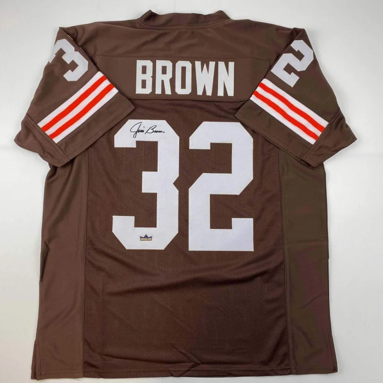 Facsimile Autographed Jim Brown Cleveland Brown Reprint Jersey Size Men's XL