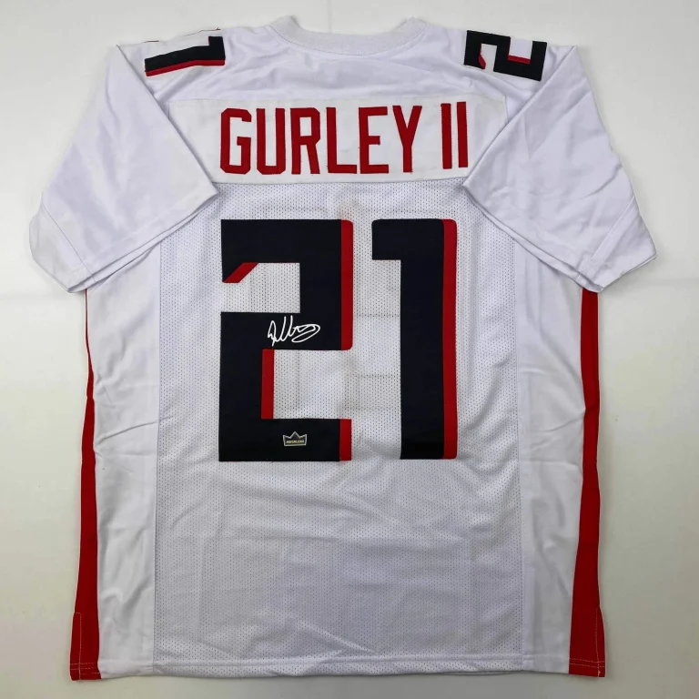 Facsimile Autographed Todd Gurley II Atlanta White Reprint Jersey Size Men's XL