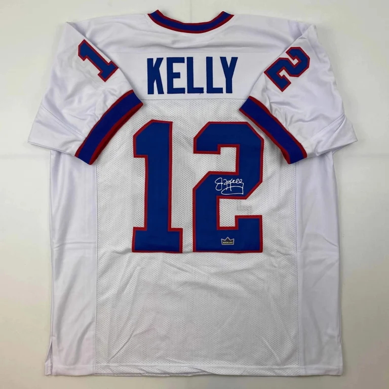 Facsimile Autographed Jim Kelly Buffalo White Reprint Jersey Size Men's XL