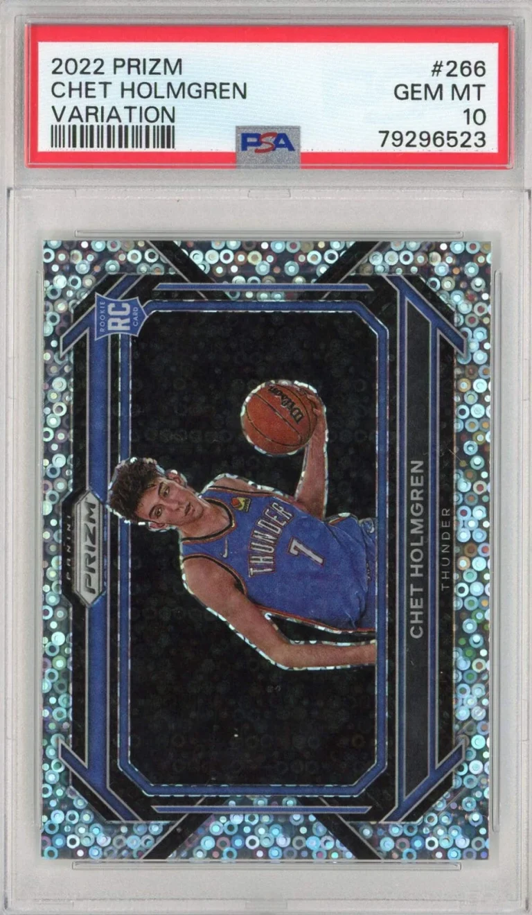 Graded 2022 Prizm Chet Holmgren #266 Variation Rookie RC Basketball Card PSA 10