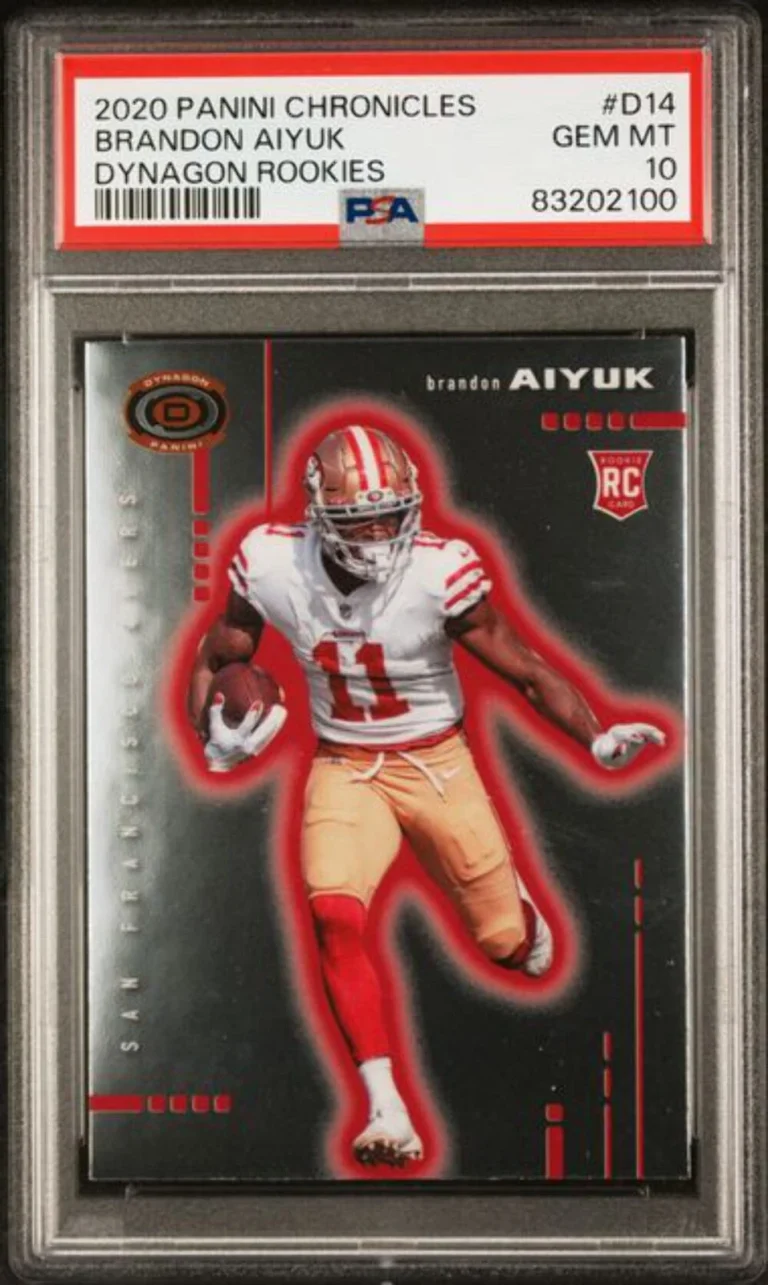 Graded 2020 Chronicles Brandon Aiyuk #D14 Dynagon Rookies Football Card PSA 10