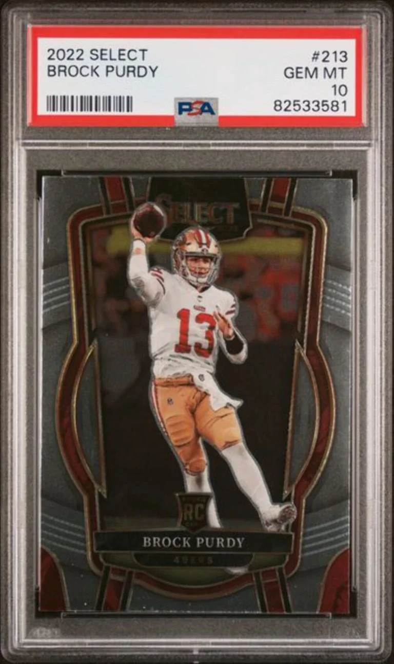 Graded 2022 Panini Select Brock Purdy #213 Rookie Football Card PSA 10 Gem Mint
