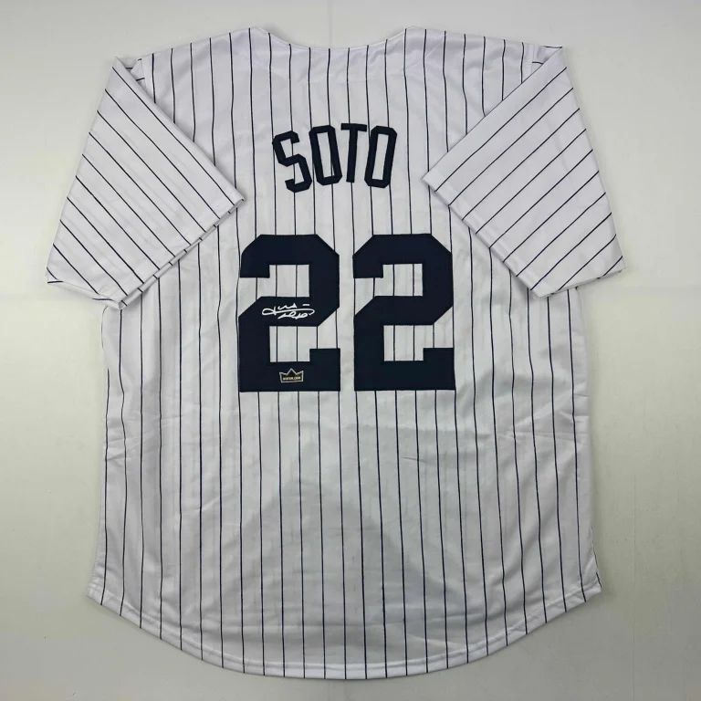 Facsimile Autographed Juan Soto New York Pinstripe Reprint Jersey Size Men's XL