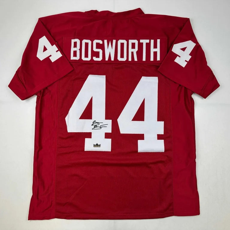 Facsimile Autographed Brian Bosworth Oklahoma Red Reprint Jersey Size Men's XL