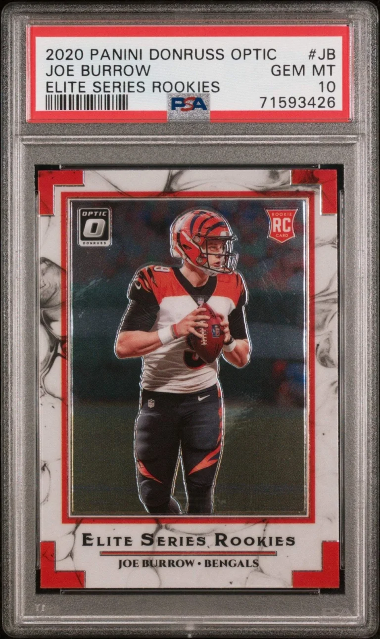 Graded 2020 Donruss Joe Burrow #JB Elite Series Rookies RC Football Card PSA 10