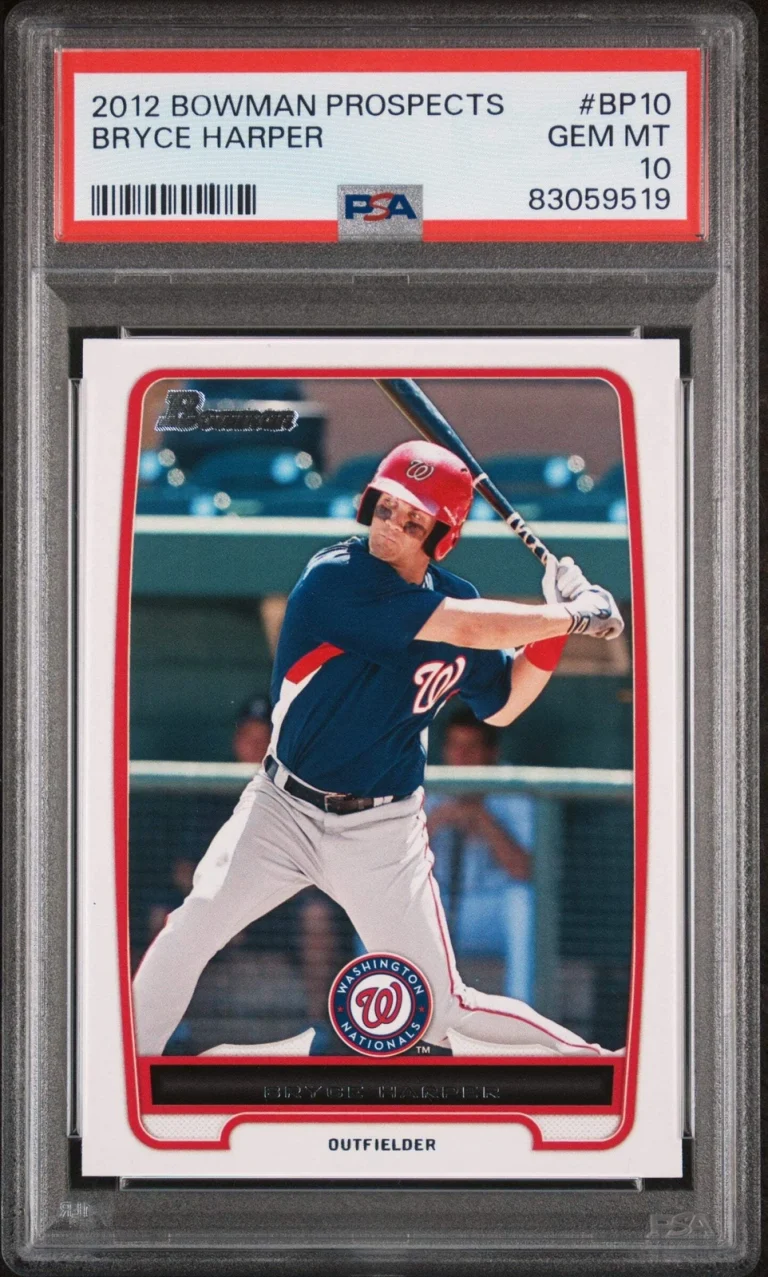 Graded 2012 Topps Bowman Prospects Bryce Harper #BP10 RC Baseball Card PSA 10