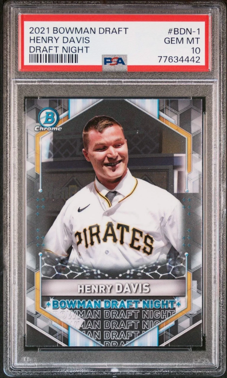 Graded 2021 Bowman Draft Henry Davis #BDN1 Draft Night RC Baseball Card PSA 10