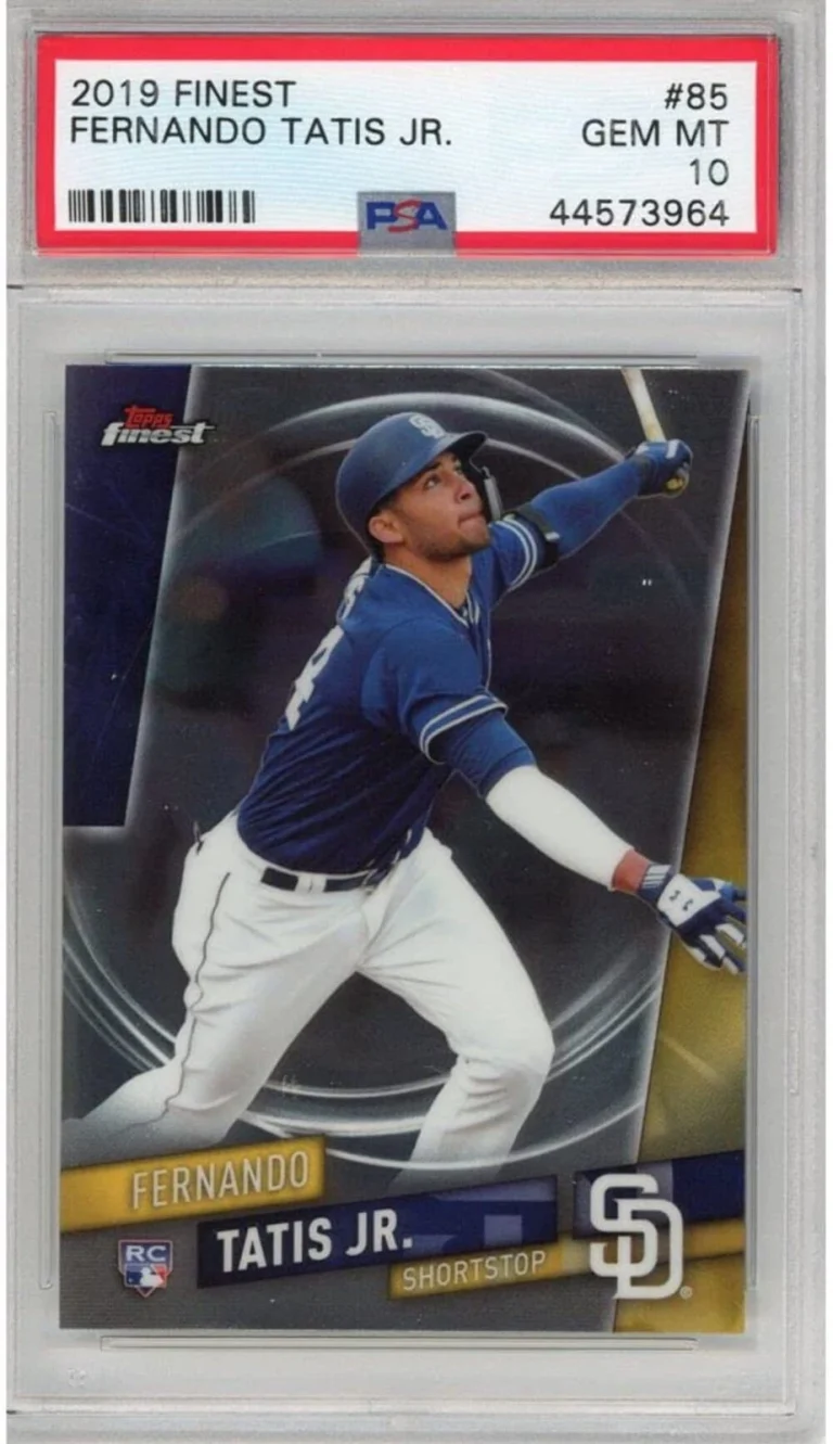 Graded 2019 Topps Finest Fernando Tatis Jr. #85 Rookie RC Baseball Card PSA 10 G